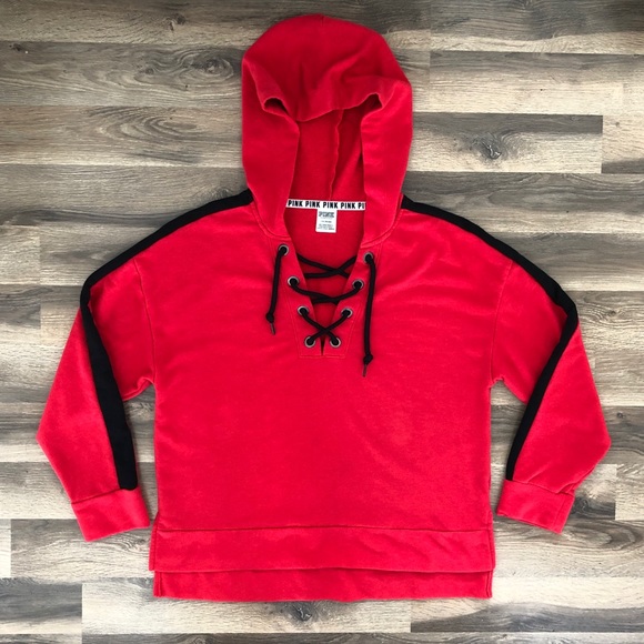 red victoria secret hoodie